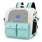 GAVPEPY Oxford Fabric Transparent Space Capsule Pet Backpack for Pet Transport, Travel and Temporary Containment, Size 39 x 39 x 25 cm, 5 Color Options, for Road Trips, Vet Visits, Outdoor Outings and Home Use, Ventilated Panels Support Airflow