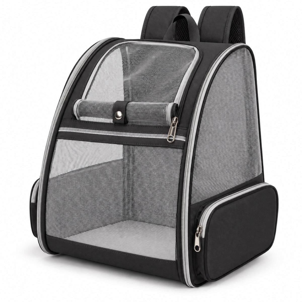 Full-Mesh Foldable Pet Backpack, 6 Options, By GAVPEPY image 9 - DPbackpack33-Black.jpg