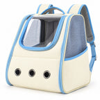 GAVPEPY Plush Fabric Foldable Ventilated Pet Backpack for Pet Transport, Travel and Temporary Containment, Size 41 x 29 x 38cm, 4 Color Options, for Road Trips, Vet Visits, Outdoor Outings and Home Use, Foldable Design Supports Compact Storage