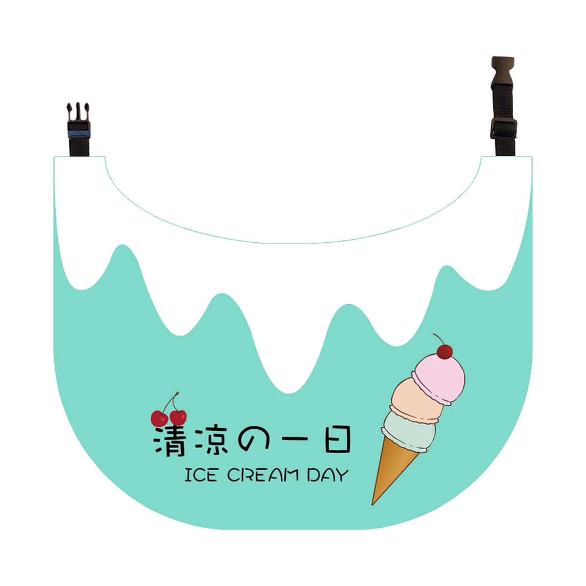 GAVPEPY Polyester Ice-Cream Print Pet Bib, Sizes S, M, L, XL, XXL, Pink, Green, Purple, for photos, celebrations, walks and everyday pet outfits; a neckwear accessory for everyday outfits, portraits and special occasions image 9 - DPbib1-Green-S.jpg