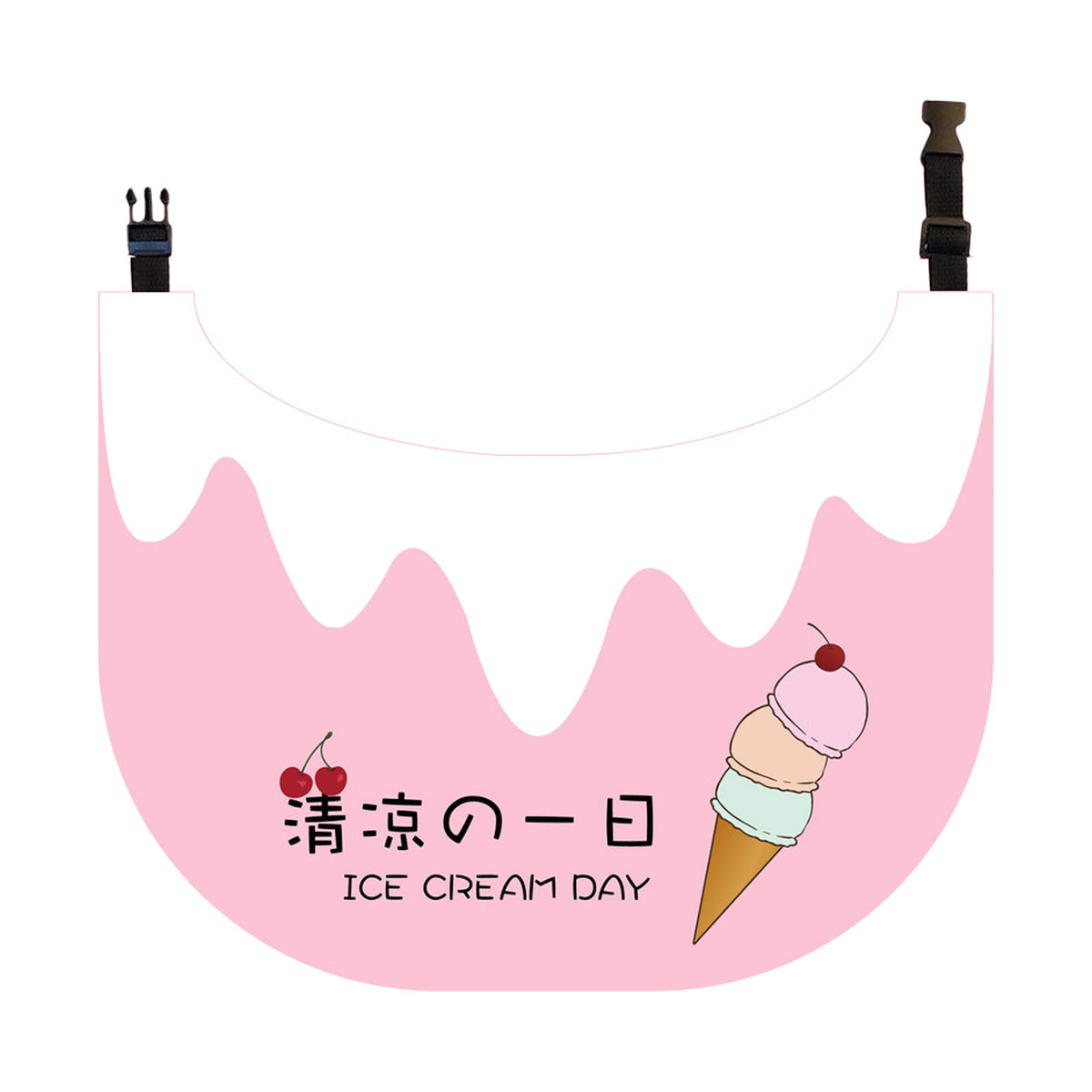 GAVPEPY Polyester Ice-Cream Print Pet Bib, Sizes S, M, L, XL, XXL, Pink, Green, Purple, for photos, celebrations, walks and everyday pet outfits; a neckwear accessory for everyday outfits, portraits and special occasions image 8 - DPbib1-Pink-S.jpg