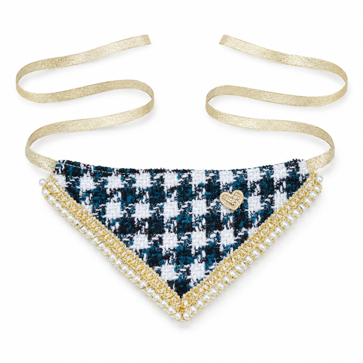GAVPEPY Polyester Tweed-Look Triangle Pet Bib, Size S, 5 color or pattern options, for photos, celebrations, walks and everyday pet outfits; a neckwear accessory for everyday outfits, portraits and special occasions image 10 - DPbib13-Green-S.jpg