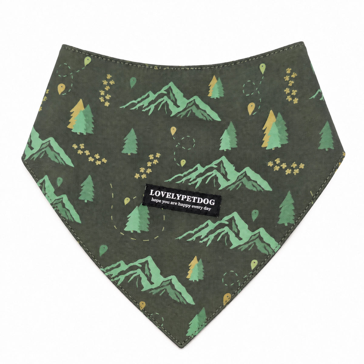 GAVPEPY Polyester Printed Adjustable Pet Bandana, Sizes S, M, L, XL, Navy, White, Yellow, for photos, celebrations, walks and everyday pet outfits; a neckwear accessory for everyday outfits, portraits and special occasions image 10 - DPbib17-Design02-S.jpg