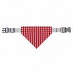 GAVPEPY Cotton-polyester blend Gingham Buckle Pet Bandana, Sizes M, L, Red, Blue, Black, for photos, celebrations, walks and everyday pet outfits; a neckwear accessory for everyday outfits, portraits and special occasions