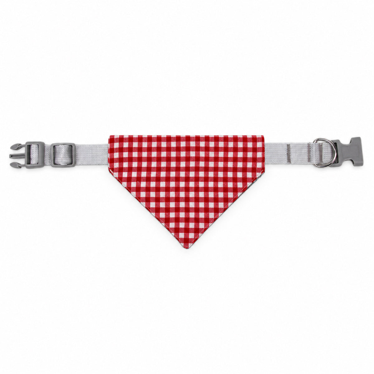 GAVPEPY Cotton-polyester blend Gingham Buckle Pet Bandana, Sizes M, L, Red, Blue, Black, for photos, celebrations, walks and everyday pet outfits; a neckwear accessory for everyday outfits, portraits and special occasions image 8 - DPbib19-Red-M.jpg
