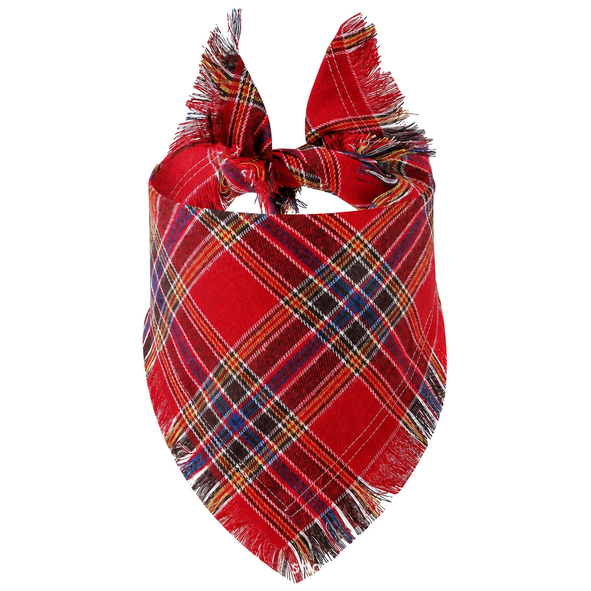 GAVPEPY Polyester-cotton blend Plaid Fringe Pet Bandana, Sizes 65 x 45 x 45 cm, 55 x 38 x 38, as pictured, for photos, celebrations, walks and everyday pet outfits; a neckwear accessory for everyday outfits, portraits and special occasions image 13 - DPbib2-Design07-65X45X45CM.jpg