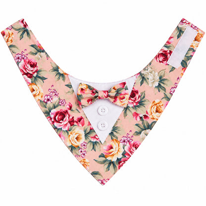 GAVPEPY Polyester Floral Formal Pet Bib, Sizes XS, S, M, L, XL, Red, Pink, Blue, for photos, celebrations, walks and everyday pet outfits; a neckwear accessory for everyday outfits, portraits and special occasions image 8 - DPbib32-Pink-XS.jpg