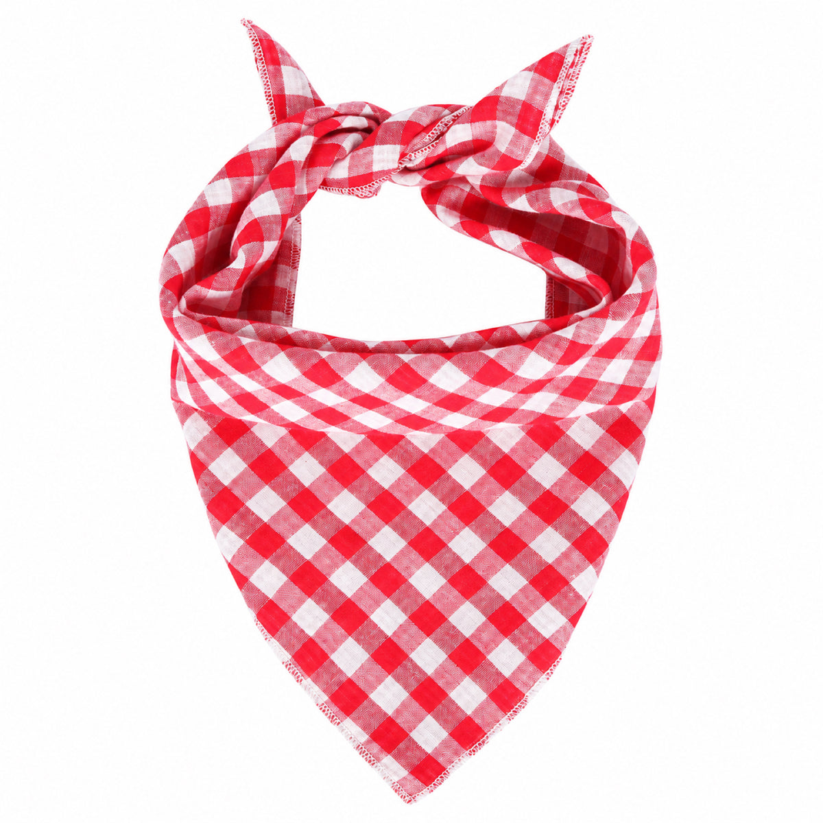 GAVPEPY Cotton Plaid Tie Pet Bandana, Sizes 68 x 45 x 45, One Size, Red, Green, White, Brown, for photos, celebrations, walks and everyday pet outfits; a neckwear accessory for everyday outfits, portraits and special occasions image 9 - DPbib33-Red-68X45X45-Design02.jpg
