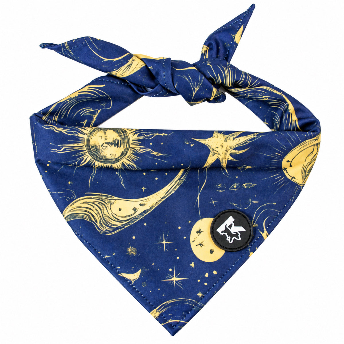 GAVPEPY Polyester Floral Print Pet Bandana, Size One Size, Green, for pet photos, outings and celebrations; decorative neckwear with the selected print and fit shown in the product photos; review the selected variant photo for details image 8 - DPbib34-Design02-OneSize.jpg