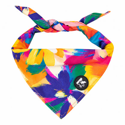 GAVPEPY Polyester Floral Print Pet Bandana, Size One Size, Green, for pet photos, outings and celebrations; decorative neckwear with the selected print and fit shown in the product photos; review the selected variant photo for details image 9 - DPbib34-Design03-OneSize.jpg