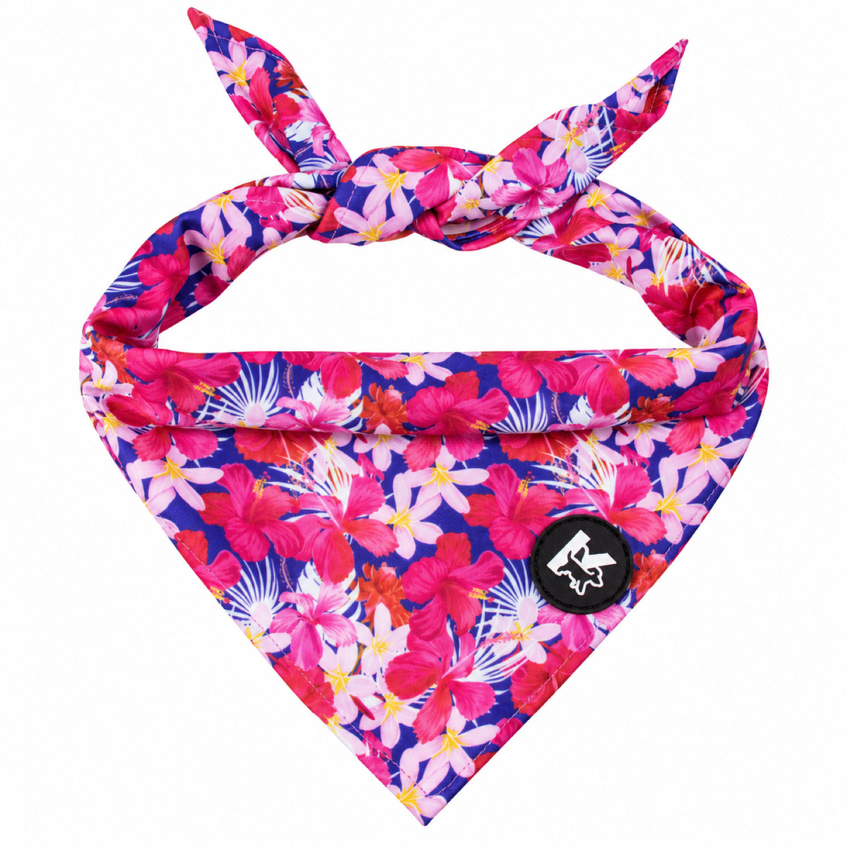 GAVPEPY Polyester Floral Print Pet Bandana, Size One Size, Green, for pet photos, outings and celebrations; decorative neckwear with the selected print and fit shown in the product photos; review the selected variant photo for details image 12 - DPbib34-Design06-OneSize.jpg