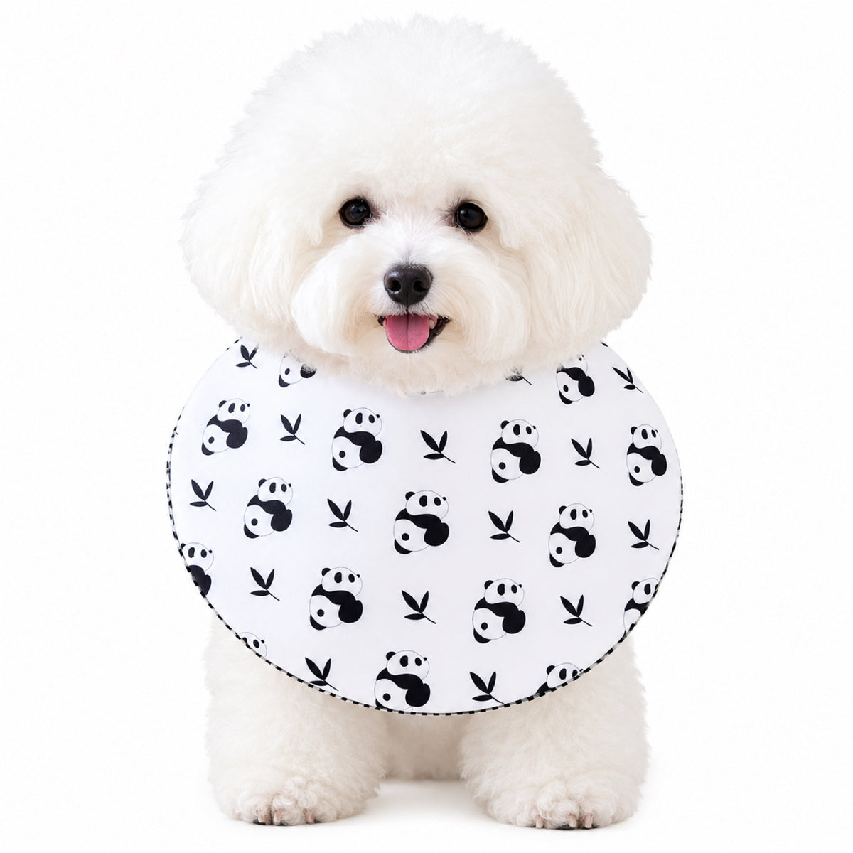 GAVPEPY Polyester Printed Pet Bib, Sizes S, M, L, XL, Yellow, White, Red, for photos, celebrations, walks and everyday pet outfits; a neckwear accessory for everyday outfits, portraits and special occasions image 8 - DPbib5-White-S.jpg