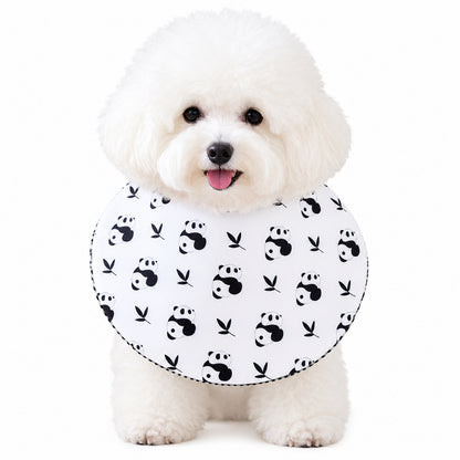 GAVPEPY Polyester Printed Pet Bib, Sizes S, M, L, XL, Yellow, White, Red, for photos, celebrations, walks and everyday pet outfits; a neckwear accessory for everyday outfits, portraits and special occasions image 8 - DPbib5-White-S.jpg