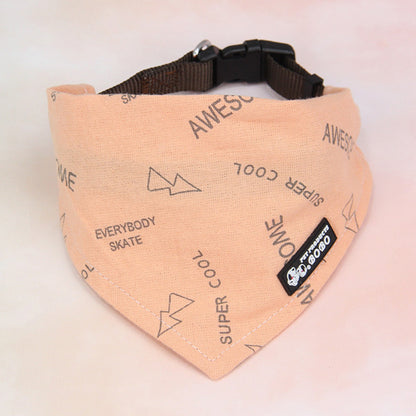 GAVPEPY Printed Pet Bandana, Sizes Small, Large, Yellow, Blue, Orange, Green, for photos, celebrations, walks and everyday pet outfits; a neckwear accessory for everyday outfits, portraits and special occasions image 10 - DPbib6-Orange-Small.jpg