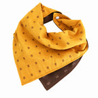 GAVPEPY Polyester Color-Block Square Pet Bandana, Sizes S, M, L, XL, Yellow, Black, for photos, celebrations, walks and everyday pet outfits; a neckwear accessory for everyday outfits, portraits and special occasions