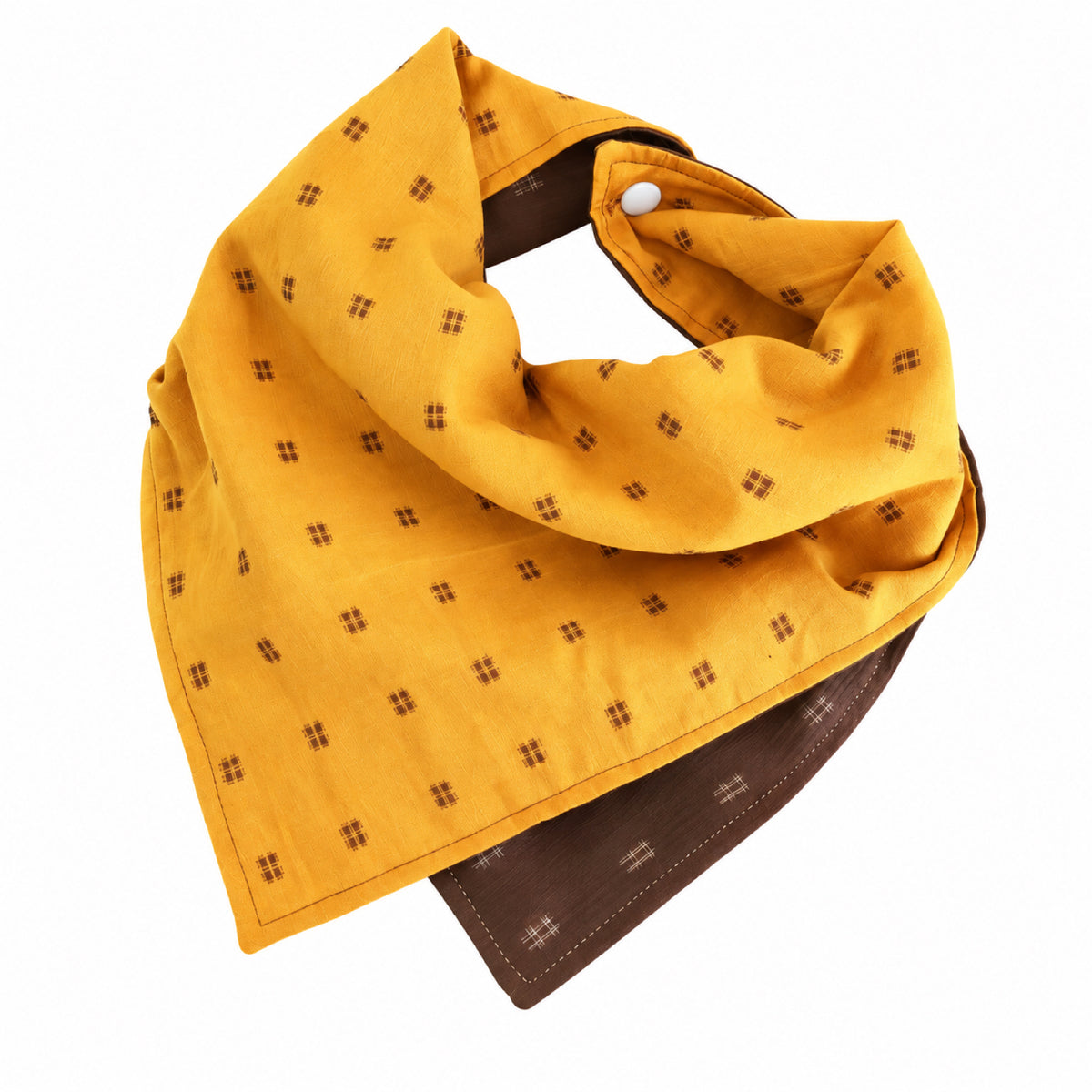 GAVPEPY Polyester Color-Block Square Pet Bandana, Sizes S, M, L, XL, Yellow, Black, for photos, celebrations, walks and everyday pet outfits; a neckwear accessory for everyday outfits, portraits and special occasions image 8 - DPbib7-Yellow-S.jpg
