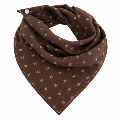 GAVPEPY Polyester Color-Block Triangle Pet Bandana, Sizes S, M, L, XL, Yellow, Brown, for photos, celebrations, walks and everyday pet outfits; a neckwear accessory for everyday outfits, portraits and special occasions image 10 - DPbib8-Brown-S.jpg