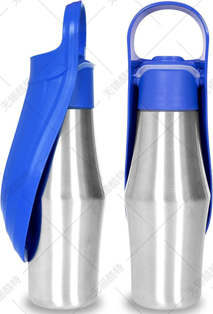 Stainless Steel Travel Dog Water Bottle, 750 mL, 7 Colors, By GAVPEPY image 9 - DPbottle1-Blue.jpg