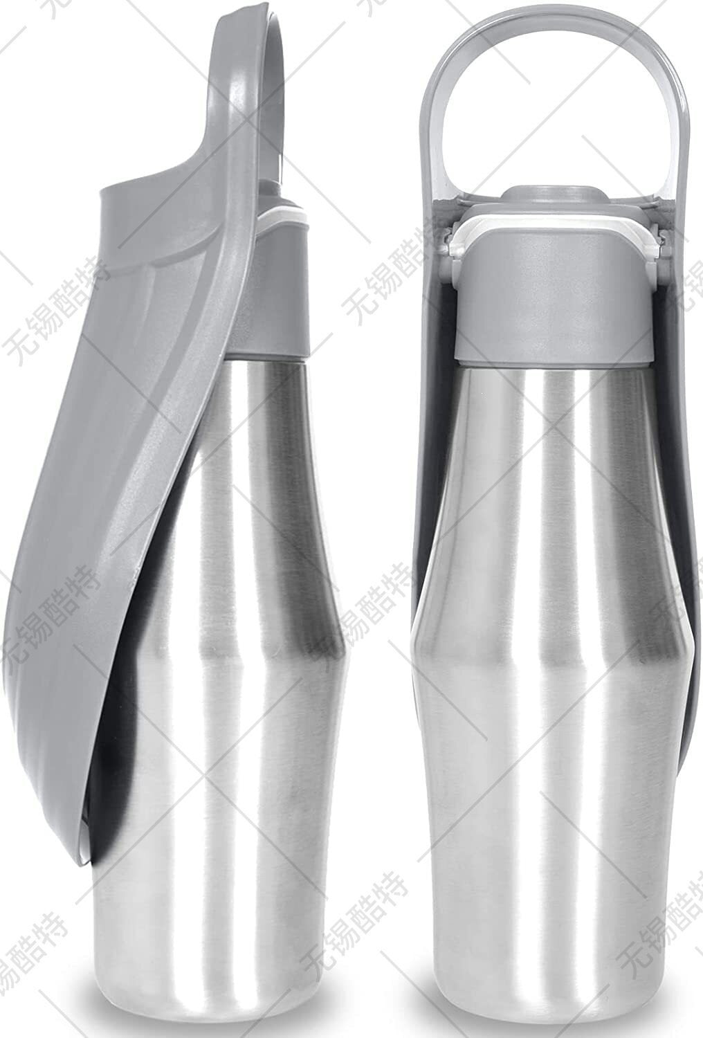 Stainless Steel Travel Dog Water Bottle, 750 mL, 7 Colors, By GAVPEPY image 13 - DPbottle1-Gray.jpg