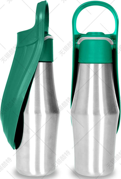 Stainless Steel Travel Dog Water Bottle, 750 mL, 7 Colors, By GAVPEPY image 12 - DPbottle1-Green-V4.jpg