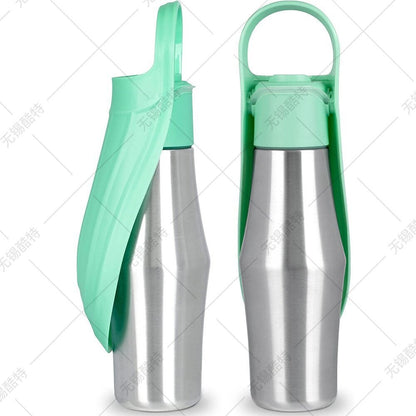 Stainless Steel Travel Dog Water Bottle, 750 mL, 7 Colors, By GAVPEPY image 10 - DPbottle1-Green.jpg