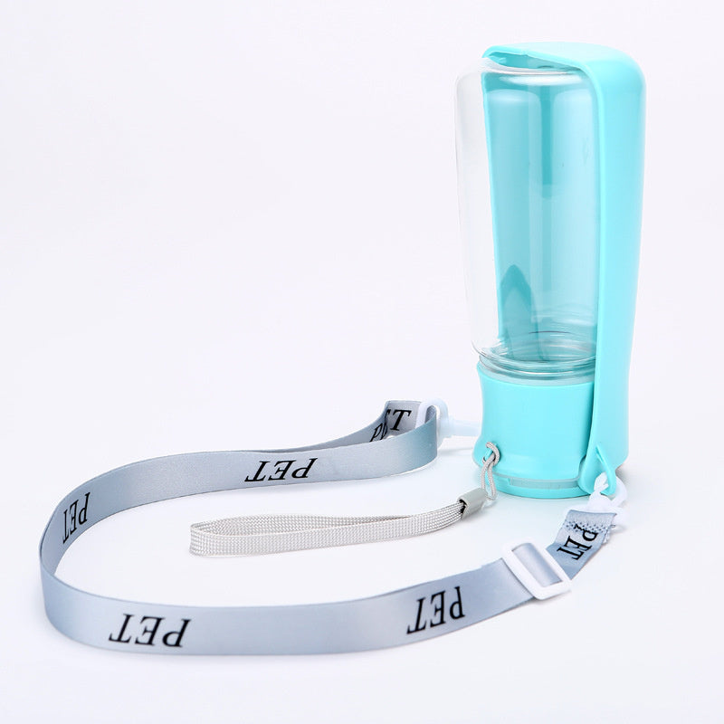 Foldable Crossbody Pet Water Bottle, 350 or 550 mL, By GAVPEPY image 11 - DPbottle10-Blue-550-Foldable.jpg