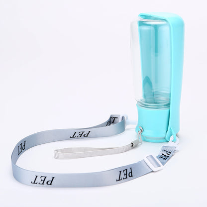 Foldable Crossbody Pet Water Bottle, 350 or 550 mL, By GAVPEPY image 11 - DPbottle10-Blue-550-Foldable.jpg