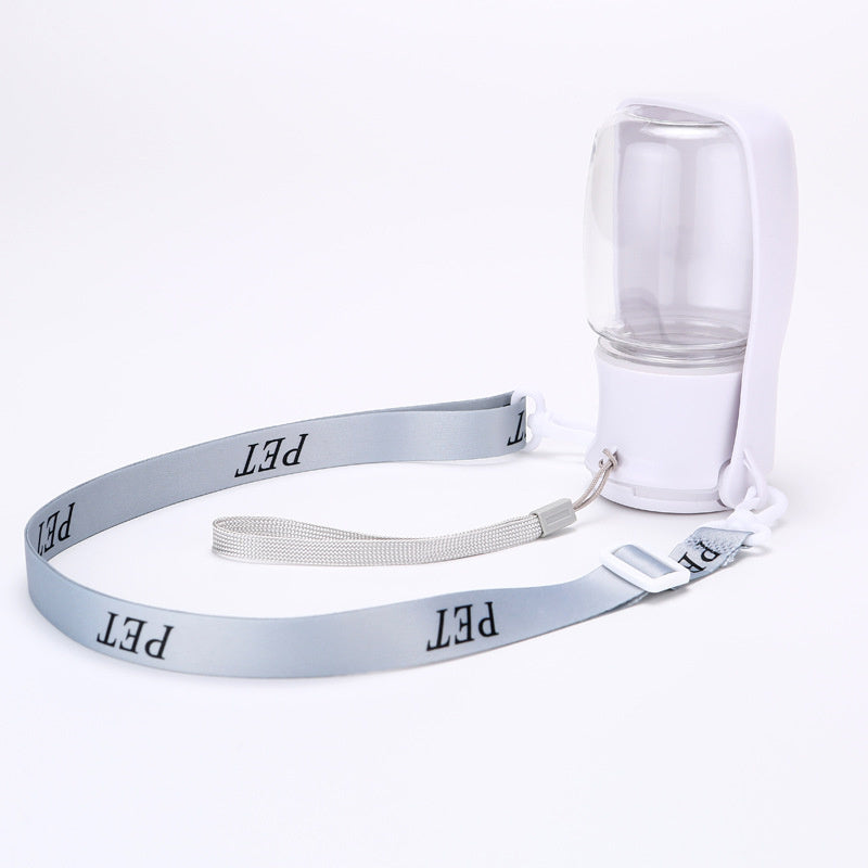 Foldable Crossbody Pet Water Bottle, 350 or 550 mL, By GAVPEPY image 10 - DPbottle10-White-350-Foldable.jpg