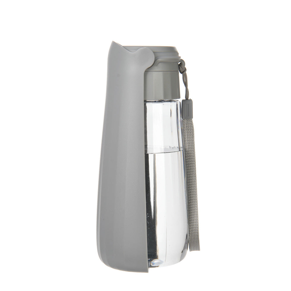 Portable Pet Water Bottle Collection, 400-800 mL, 17 Options, By GAVPEPY image 15 - DPbottle11-Gray-550ML.jpg