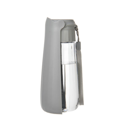 Portable Pet Water Bottle Collection, 400-800 mL, 17 Options, By GAVPEPY image 15 - DPbottle11-Gray-550ML.jpg