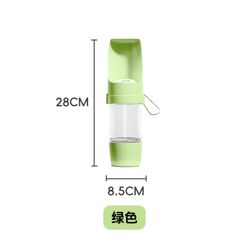 2-in-1 Pet Water and Food Bottle, 450 mL, 4 Colors, By GAVPEPY image 9 - DPbottle12-Green-450ML-WaterFoodCombo.jpg