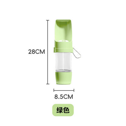 2-in-1 Pet Water and Food Bottle, 450 mL, 4 Colors, By GAVPEPY image 9 - DPbottle12-Green-450ML-WaterFoodCombo.jpg
