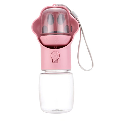 Pet Water and Food Bottle with 80 g Food Storage, By GAVPEPY image 12 - DPbottle15-Pink-330-WaterFoodCombo.jpg