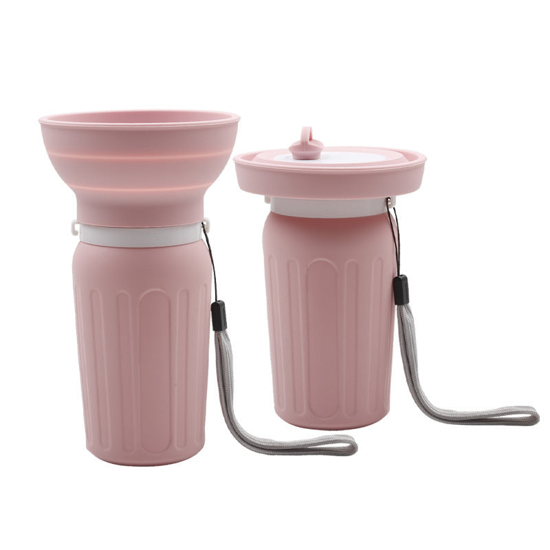 Collapsible Silicone Pet Water Bottle, 620 mL, 4 Colors, By GAVPEPY image 9 - DPbottle16-Pink-Foldable.jpg
