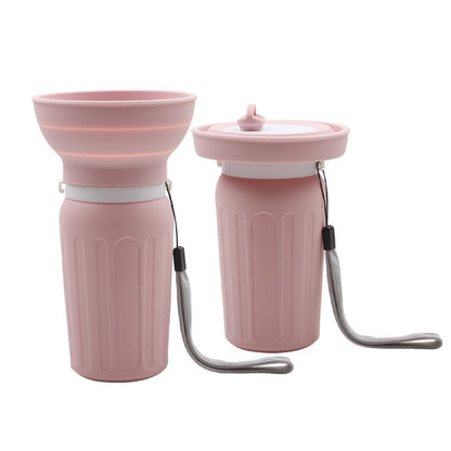 Collapsible Silicone Pet Water Bottle, 620 mL, 4 Colors, By GAVPEPY image 9 - DPbottle16-Pink-Foldable.jpg