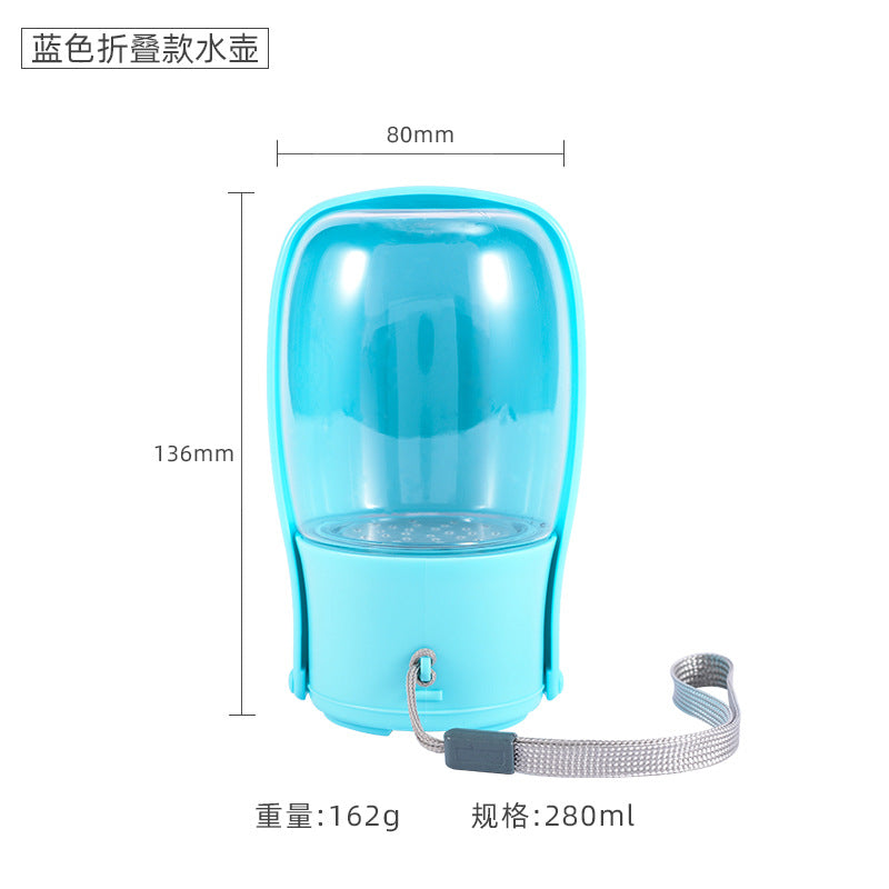 Foldable Pet Water Bottle, 220 mL, 2 Colors, By GAVPEPY image 9 - DPbottle17-Blue-Foldable.jpg