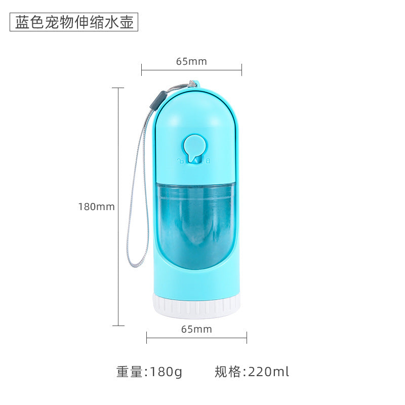 Extendable Pet Water and Food Bottle, 220 mL, 3 Options, By GAVPEPY image 9 - DPbottle18-Blue.jpg