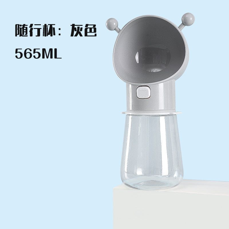 Bee-Style Silicone Pet Water Bottle, 565 mL, 4 Colors, By GAVPEPY image 8 - DPbottle21-Gray.jpg