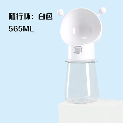 Bee-Style Silicone Pet Water Bottle, 565 mL, 4 Colors, By GAVPEPY image 9 - DPbottle21-White.jpg