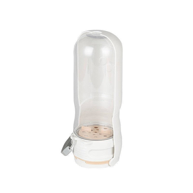 Foldable Pet Water Bottle with Two Bowl Sizes, 350 mL, By GAVPEPY image 8 - DPbottle22-White-LARGE.jpg