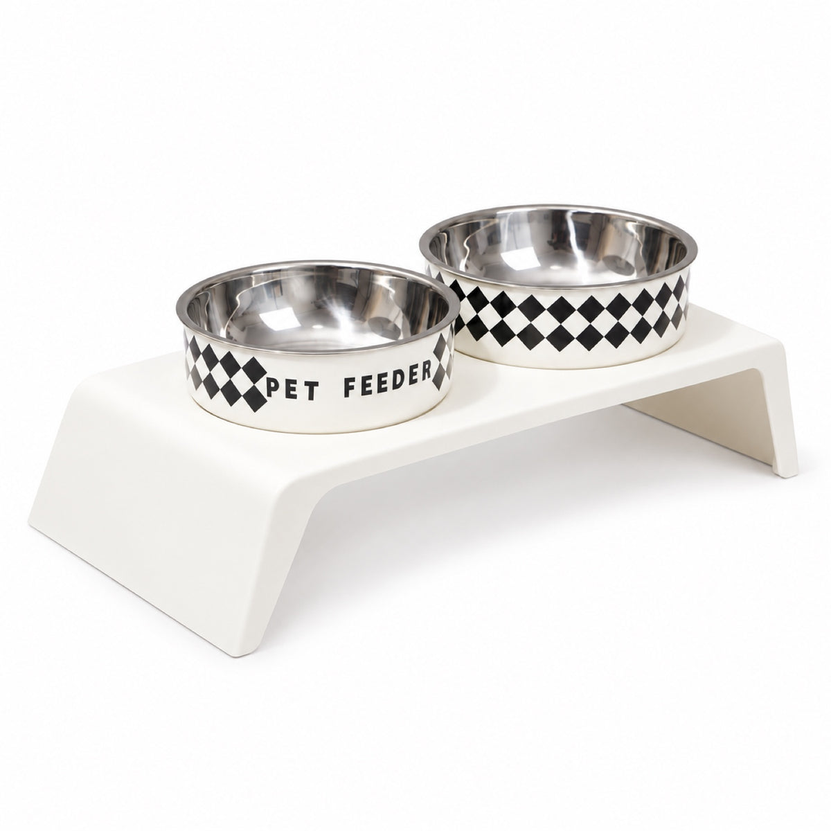 DPbowl10 repaired white grid stainless steel double bowl image 1 - DPbowl10-repaired-20261009.jpg