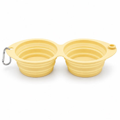 Foldable Dual-Use Silicone Pet Bowl, 7 Colors, By GAVPEPY image 14 - DPbowl41-Yellow.jpg