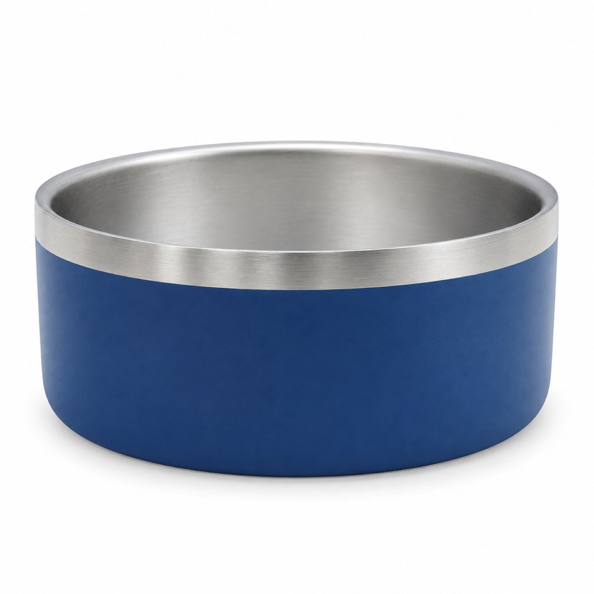 GAVPEPY Stainless Steel Pet Feeding Bowl, 14, 18 or 22 cm diameter, Red, Black, Blue, Green or White, for Everyday Dog and Cat Meals or Water at Home, wide rim and colored outer finish; a practical feeding setup for daily pet-care routines image 14 - DPbowl43-Blue-14CM.jpg