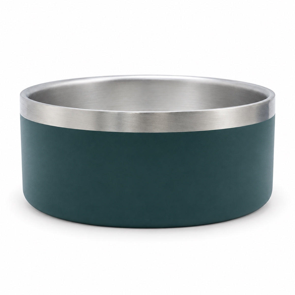 GAVPEPY Stainless Steel Pet Feeding Bowl, 14, 18 or 22 cm diameter, Red, Black, Blue, Green or White, for Everyday Dog and Cat Meals or Water at Home, wide rim and colored outer finish; a practical feeding setup for daily pet-care routines image 17 - DPbowl43-Green-14CM.jpg