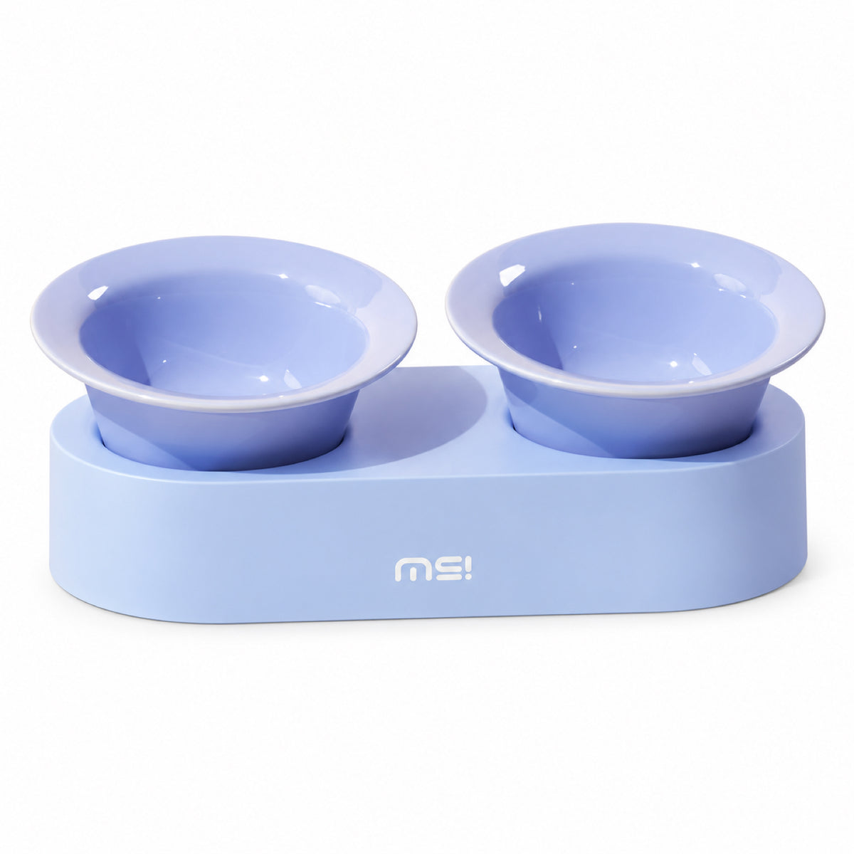 GAVPEPY Ceramic Raised Pet Bowl Collection, up to 34.5 x 15 x 12.8 cm for the paired set, seven pictured color and package options, for Everyday Dog and Cat Meals or Water at Home, raised ceramic feeding bowls in single- or double-bowl image 13 - DPbowl47-Blue.jpg
