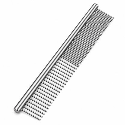 115 mm Dual-Density Metal Pet Face Comb, 4 Colors, By GAVPEPY image 11 - DPbrush1-Silver-Bagged.jpg