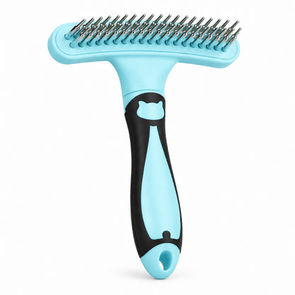 Double-Row Pet Grooming Rake, 5 Colors, By GAVPEPY image 9 - DPbrush13-Blue.jpg