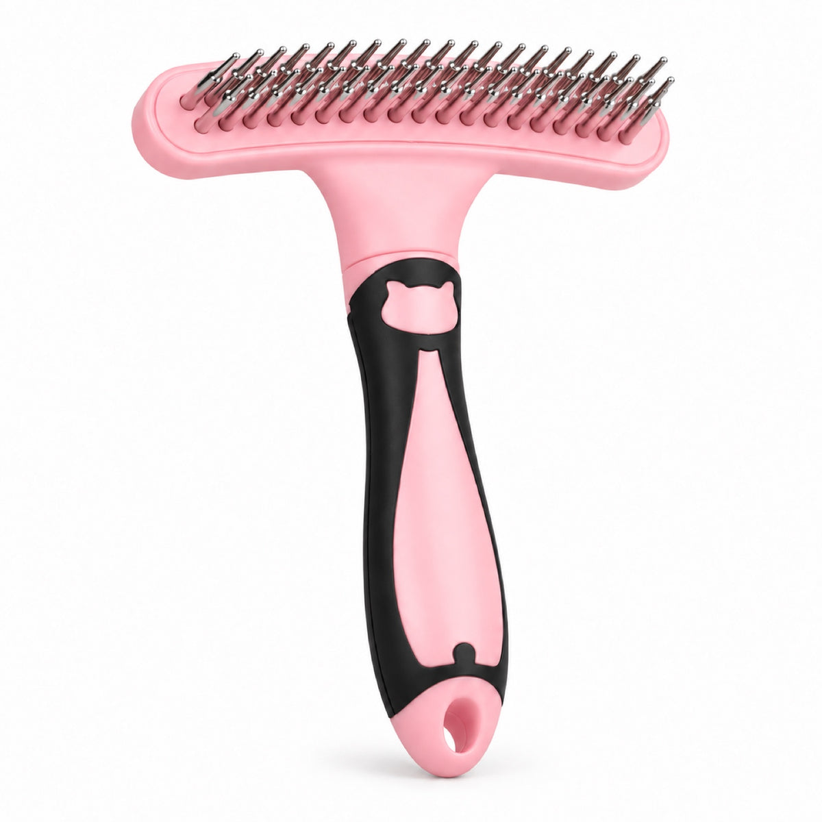 Double-Row Pet Grooming Rake, 5 Colors, By GAVPEPY image 12 - DPbrush13-Pink.jpg