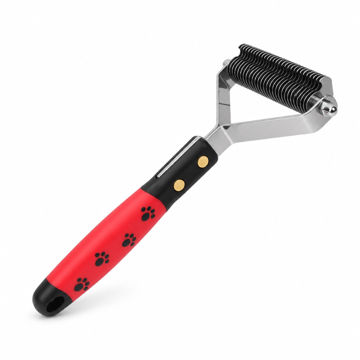 Pet Dematting Comb Collection, 4 Styles, By GAVPEPY image 9 - DPbrush17-Red-V3.jpg