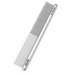 GAVPEPY 304 Stainless Steel Pet Face Comb, 2 Pin Lengths for Detangling, Coat Finishing and Routine Grooming, Sizes 13 x 2.2 cm and 13 x 2.6 cm, 2 Style Options, for At-Home Grooming for Dogs and Cats, Smooth Stainless Steel Supports Routine Cleaning